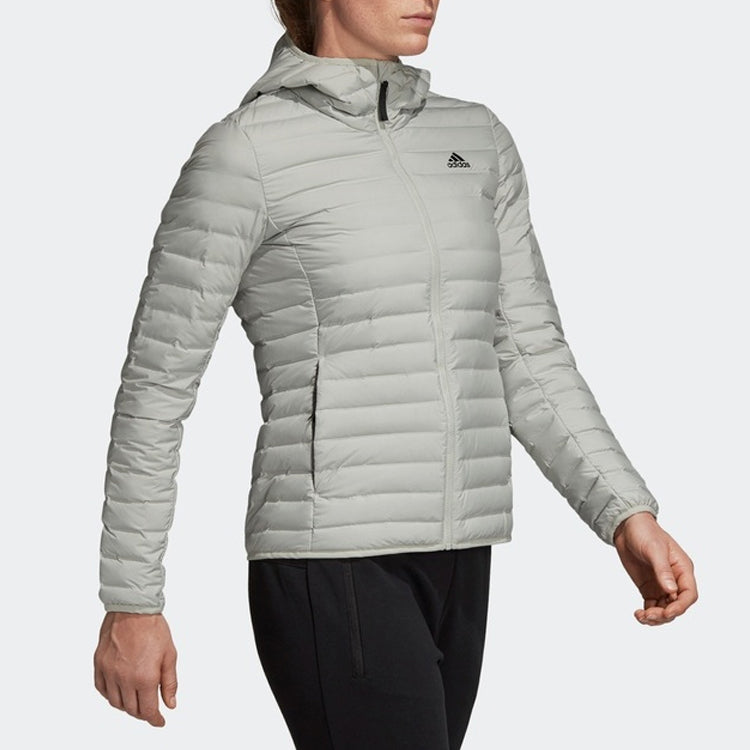 (WMNS) adidas Varilite Soft Hooded Jacket 'Silver Grey' CY8734