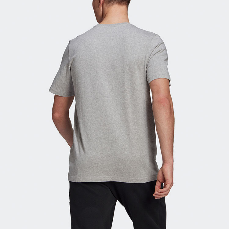 adidas Pocket Tee M Embroidered Sports Short Sleeve Gray GN6848