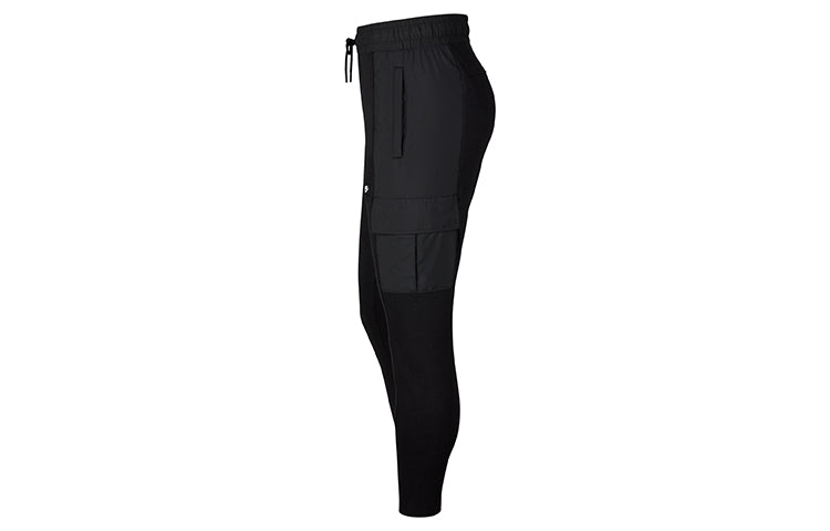 Nike Sportswear Logo Splicing Athleisure Casual Sports Pants Black CJ4334-010