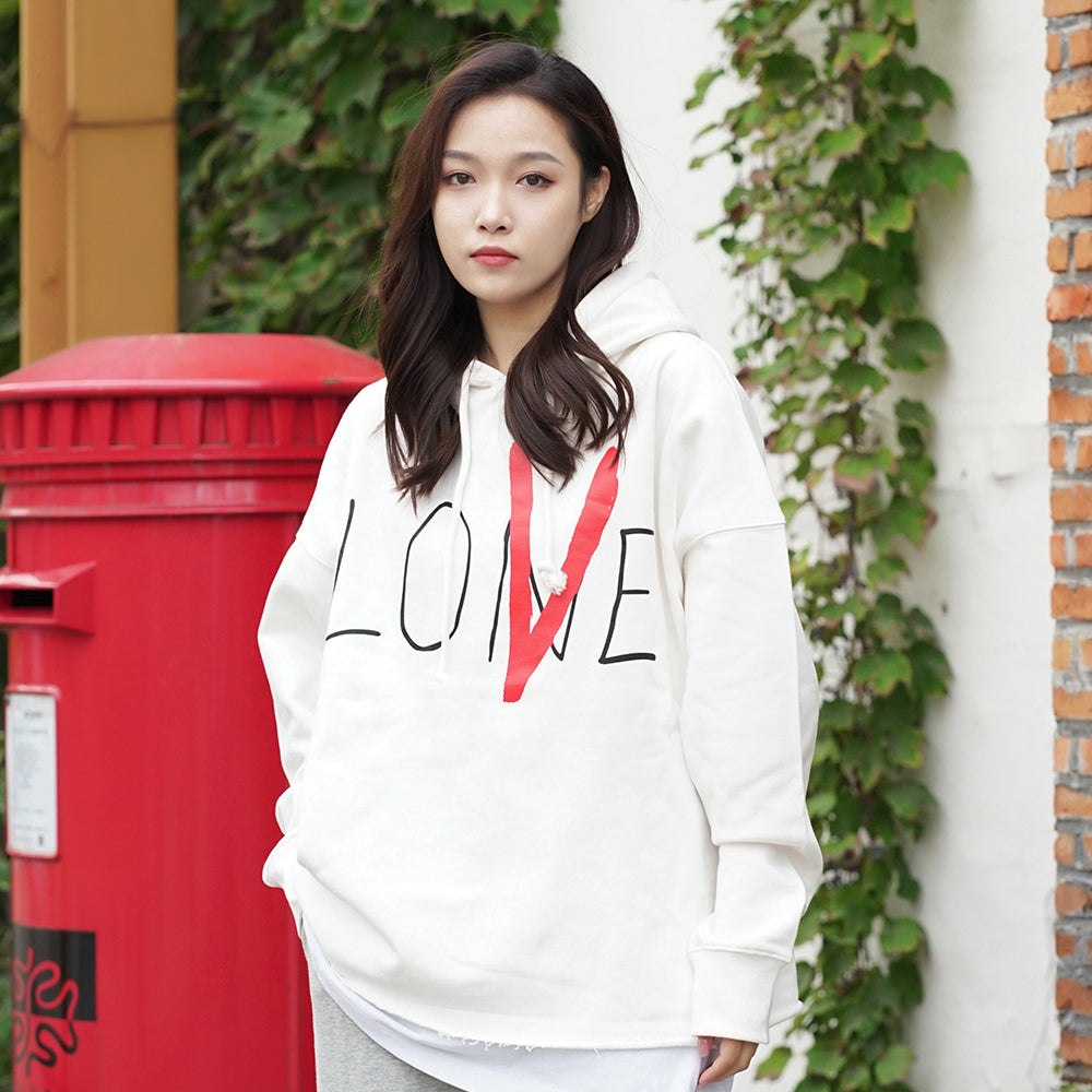 VLONE LOVE Printing Back Large Logo White Red HD-8