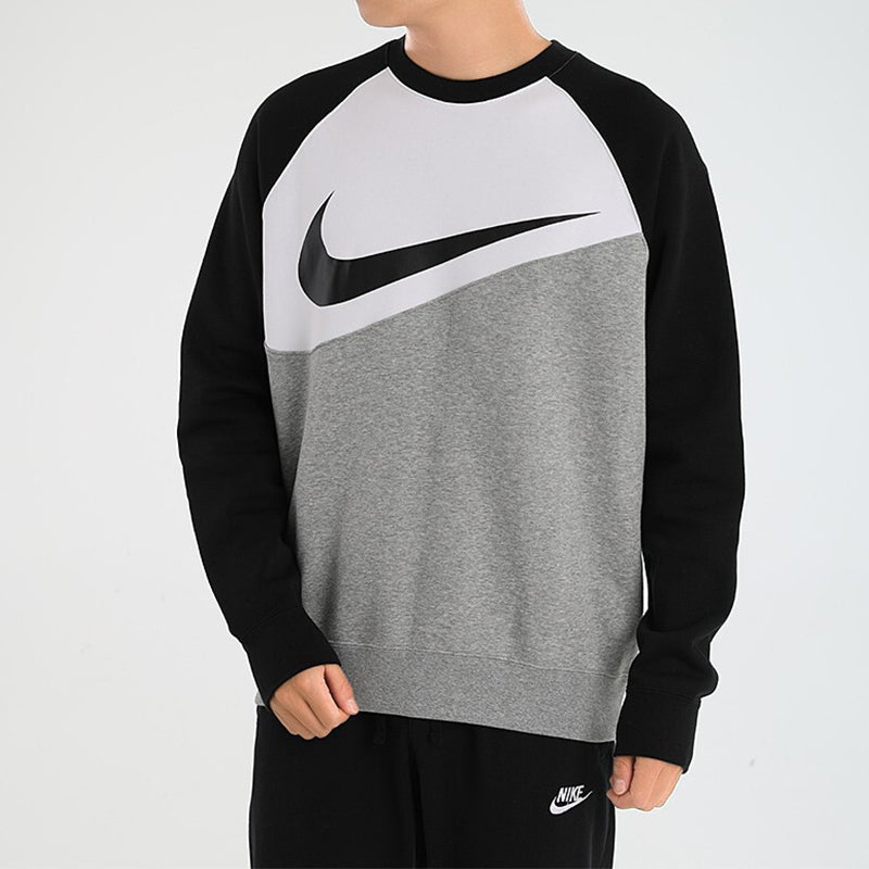 Nike Sportswear Swoosh Color Casual Collar Sports Men's Black And White Grey CZ4922-063
