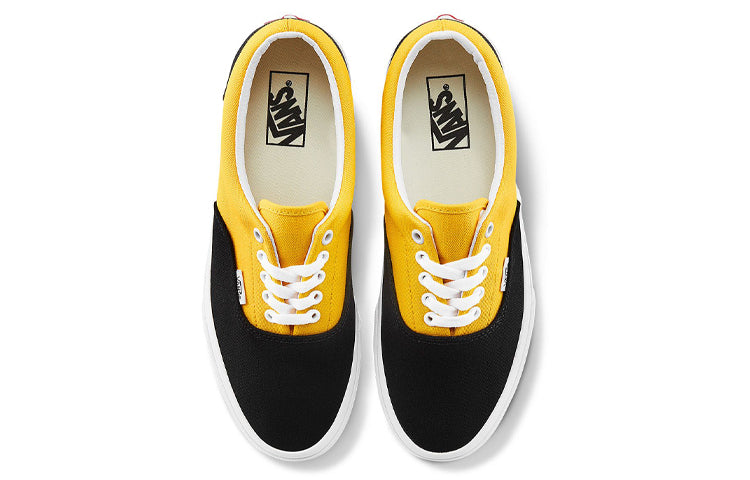 Vans Era Retro Casual Skate Shoes Unisex Black Yellow Splicing 'Black Yellow' VN0A4U39264