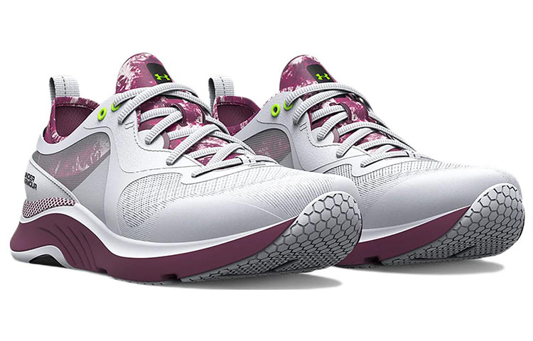 (WMNS) Under Armour HOVR Omnia 'White High-Vis Yellow' 3026006-101