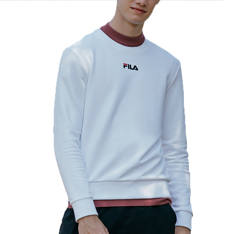 FILA Casual Embroidery Round Neck Men's White F51M048250F-WT