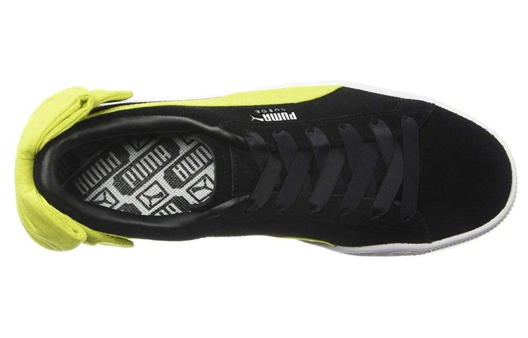 (WMNS) PUMA Suede Bow Block Casual Leisure Board Shoes Black 367453-03