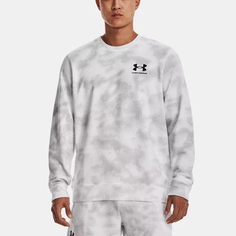 Under Armour Rival Terry Nov Crew 'White Grey' 1377186-100