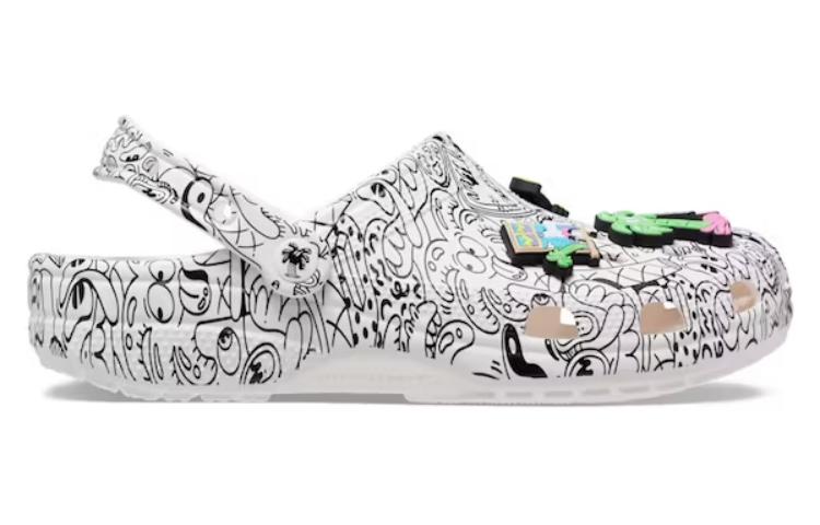 Crocs x Steven Harrington Classic Clogs 'Quickstrike - White Black' 208145-103
