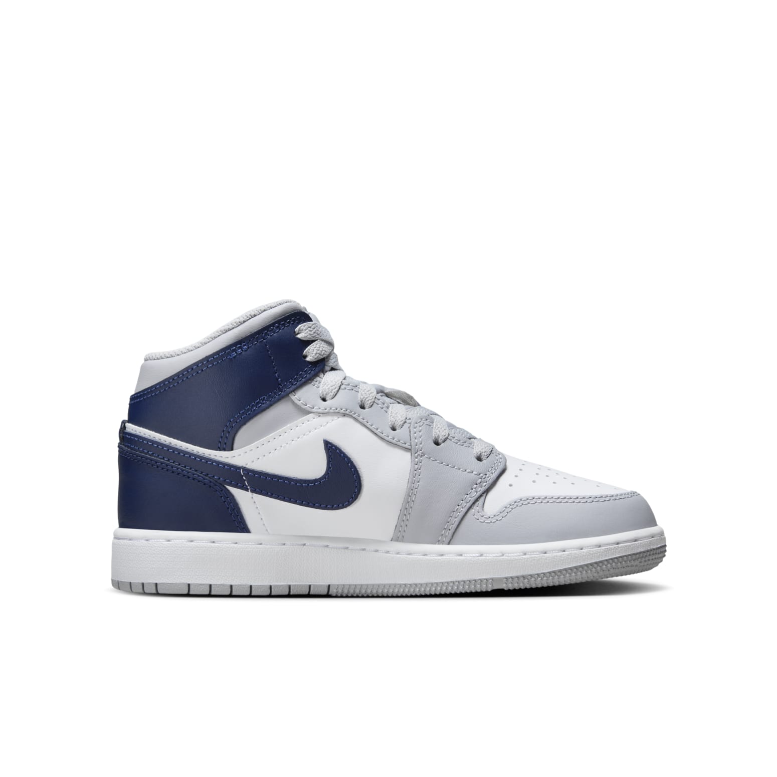 (GS) Air Jordan 1 Mid 'Wolf Grey Midnight Navy' DQ8423-104