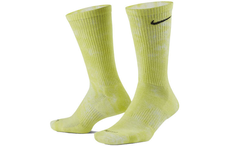 Nike Unisex Everyday Plus Tie Dye Medium Stockings 2 Pairs Yellow/Orange/Red DM3407-904