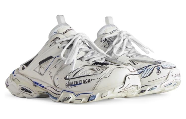 (WMNS) Balenciaga Track 3.0 Mules 'White Graffiti Black' 653813W3SRA9014
