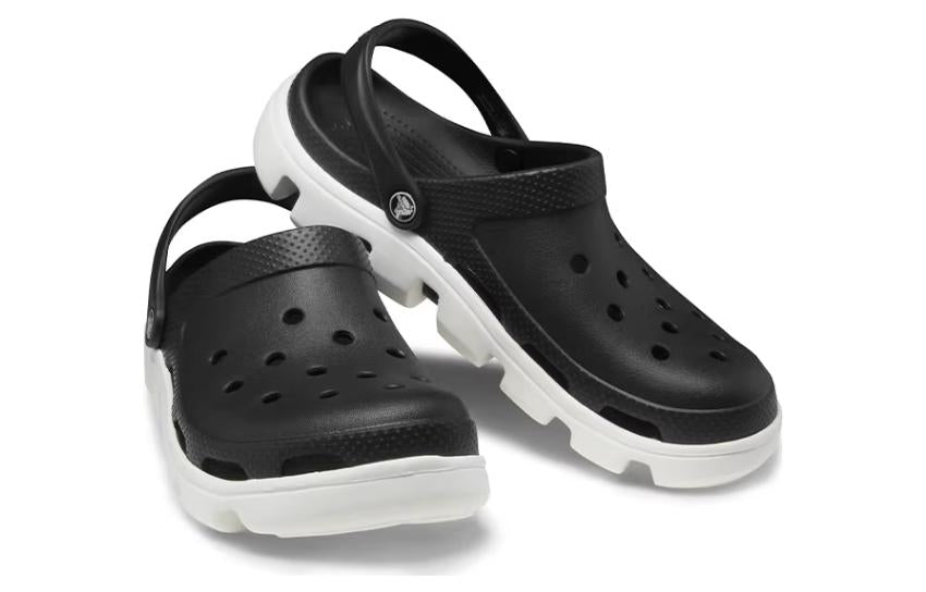 Crocs Duet Beach Sandals Black White 11991-066