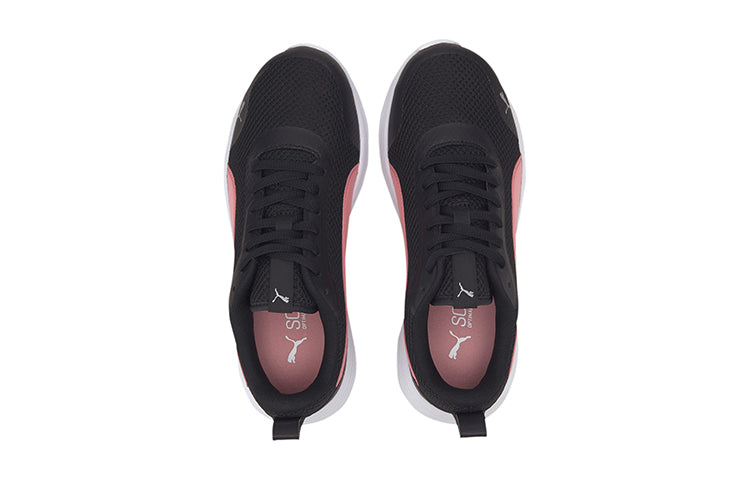 (GS) PUMA Flex Renew Sports Running Shoes Black/Pink/White 372080-04