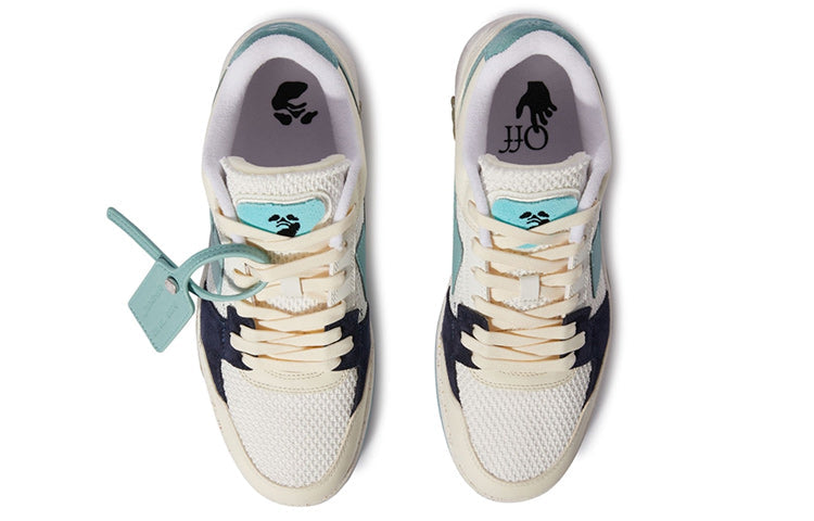 Off-White Slim Out Of Office Sneakers 'Teal White' OMIA243S23LEA0010349