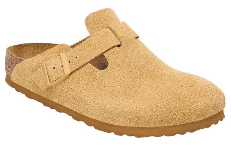 (WMNS) Birkenstock Boston Suede Leather Narrow 'Latte Cream' 1027752