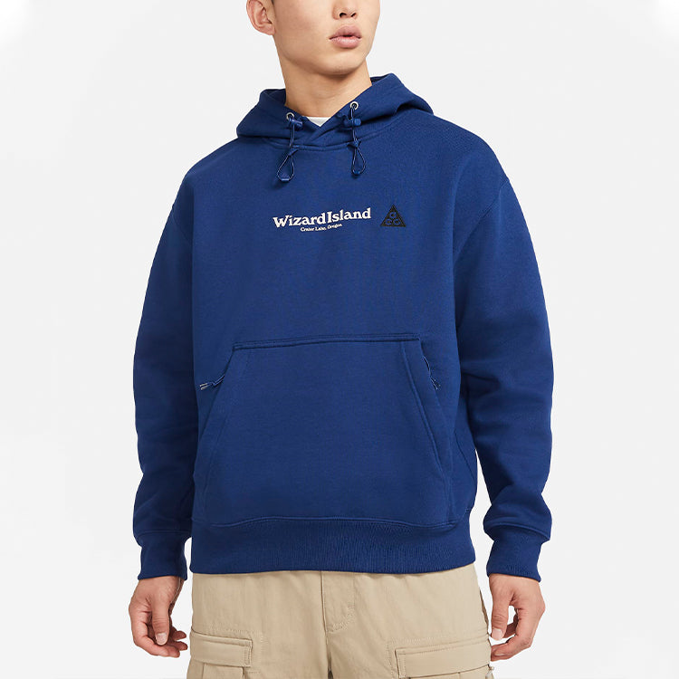Men's Nike ACG Wizard Pullover Fleece Back Printing Blue CZ8881-492