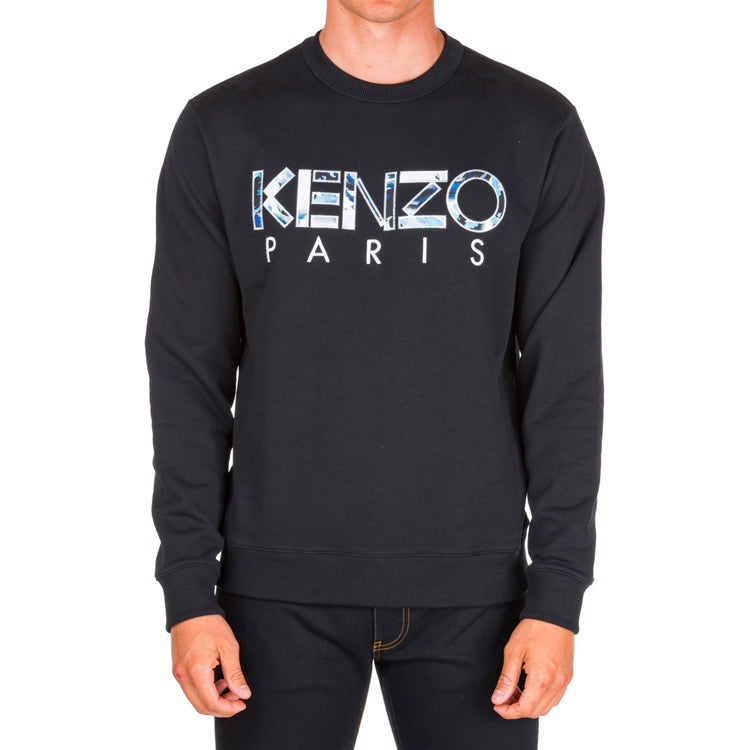 Men's KENZO Alphabet Round Neck Pullover Black F965SW0004MD-99