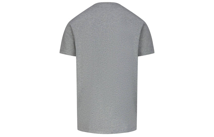 Men's Moncler Stripe Alphabet Logo Printing Short Sleeve Gray 0918C739208390T984