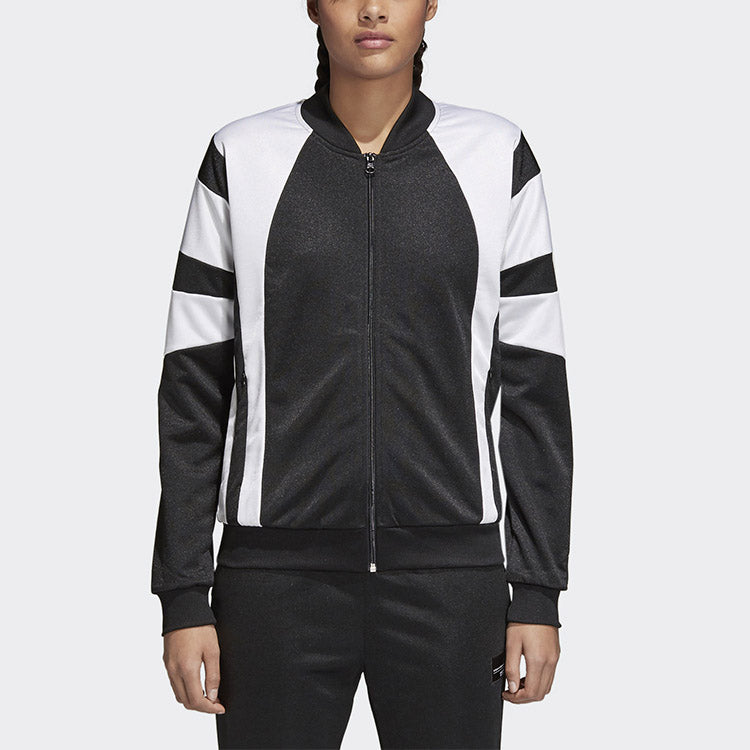 (WMNS) adidas originals Casual Colorblock Sports Jacket Black CD6888