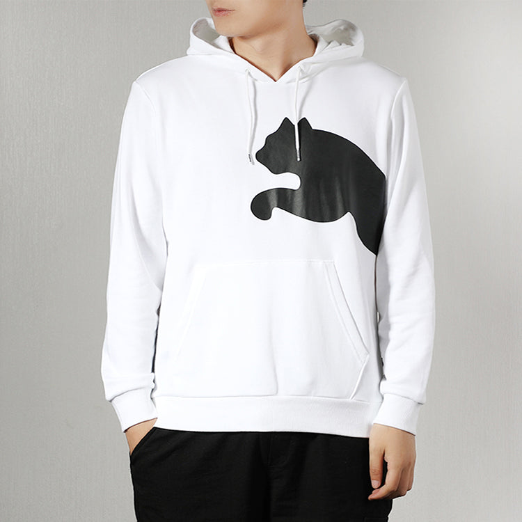 PUMA Knit Casual hooded Long Sleeves Pullover White 580566-02
