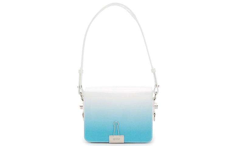 (WMNS) Off-White Flap shoulder bag Mid Blue OWNA011R20G990683100