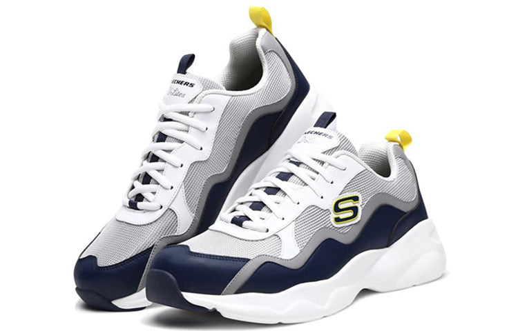 Skechers D'lites Airy Running Shoes Grey/White/Blue 999859-LGNV