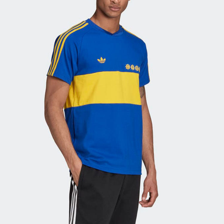 adidas originals Colorblock Back Alphabet Printing Short Sleeve Blue HC0300