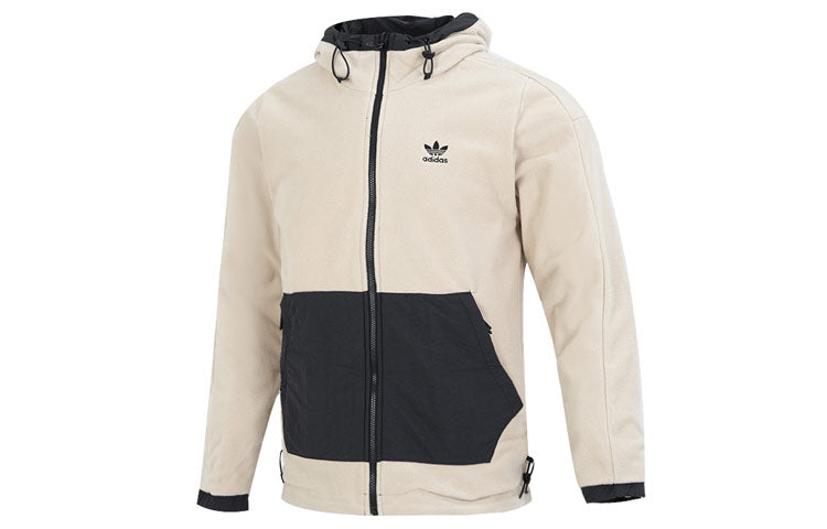 adidas Original Reversible Polar Fleece Jacket 'Black Beige' HL9186