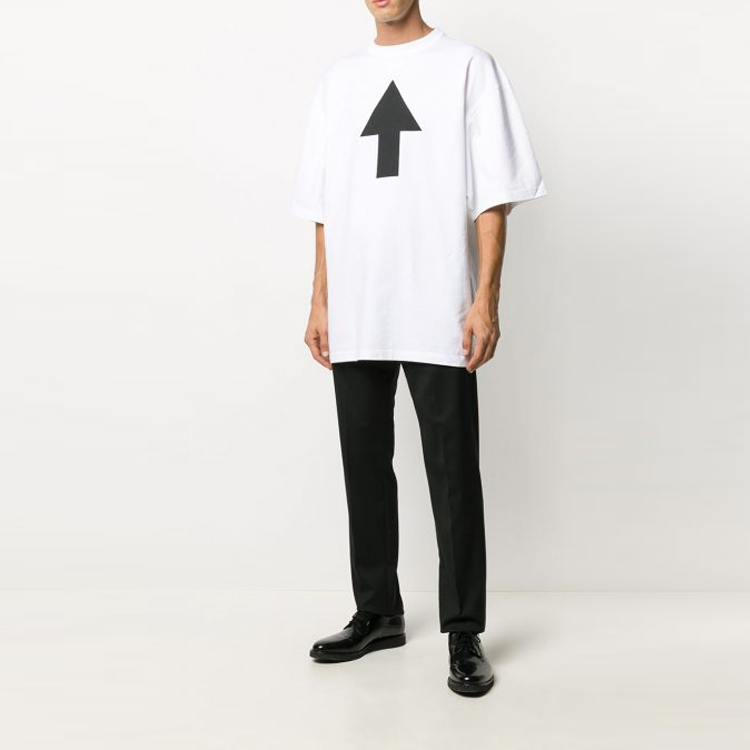 Balenciaga Arrow Wifi T-Shirt 'White' 641614TJV889040