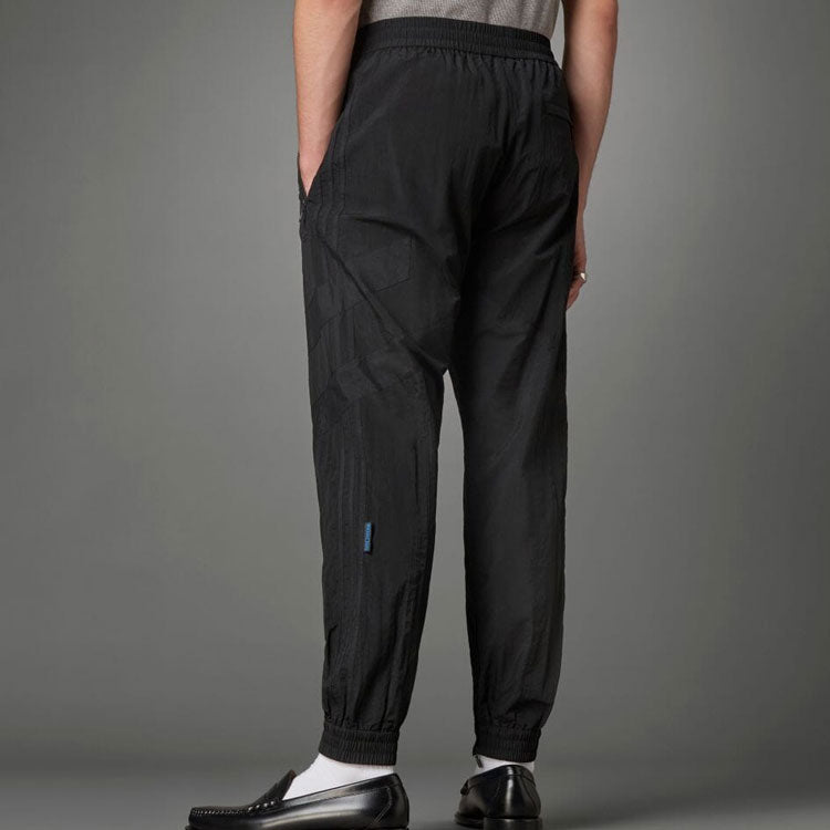 Men's adidas originals Solid Color Elastic Waistband Sports Pants/Trousers/Joggers Black HD2244