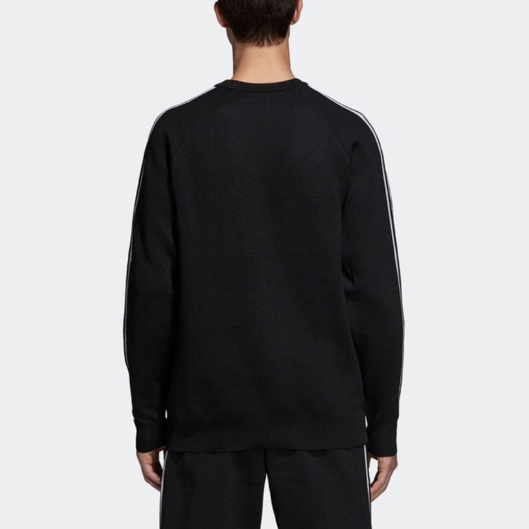 adidas originals 3 Stripes Knit Crew Black White DH5754