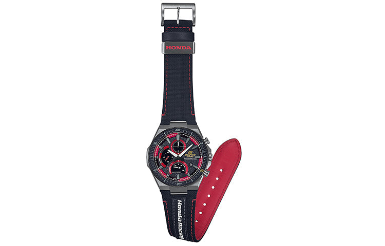 CASIO EDIFICE Leisure Waterproof /Red Solar Powered Mens Black Analog EFS-560HR-1APR