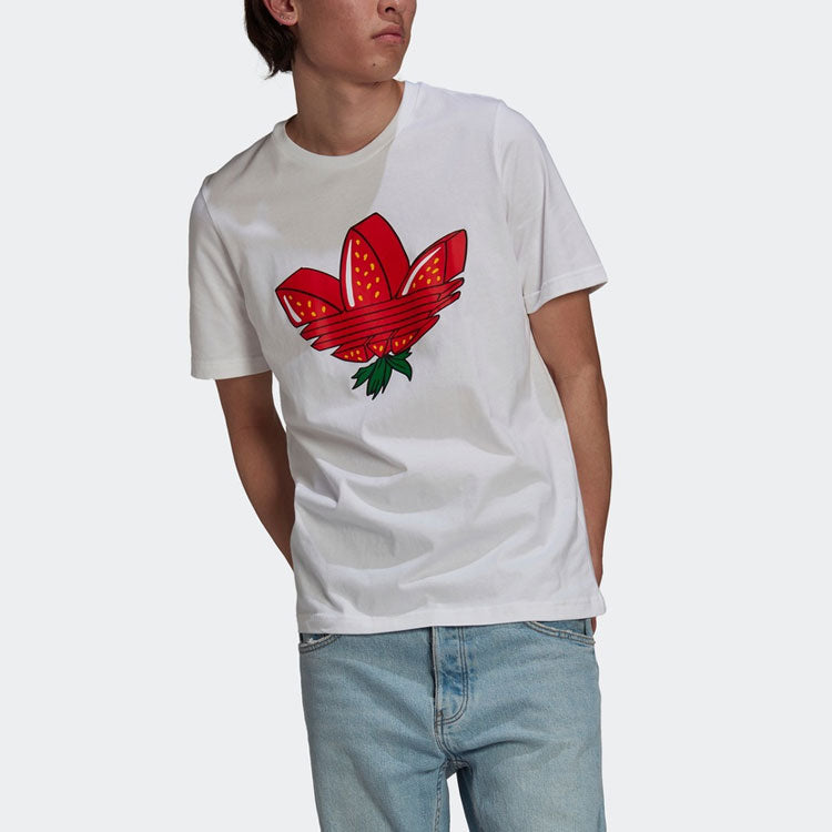 adidas originals Athleisure Casual Sports Printing Logo Round Neck Short Sleeve White GP1971