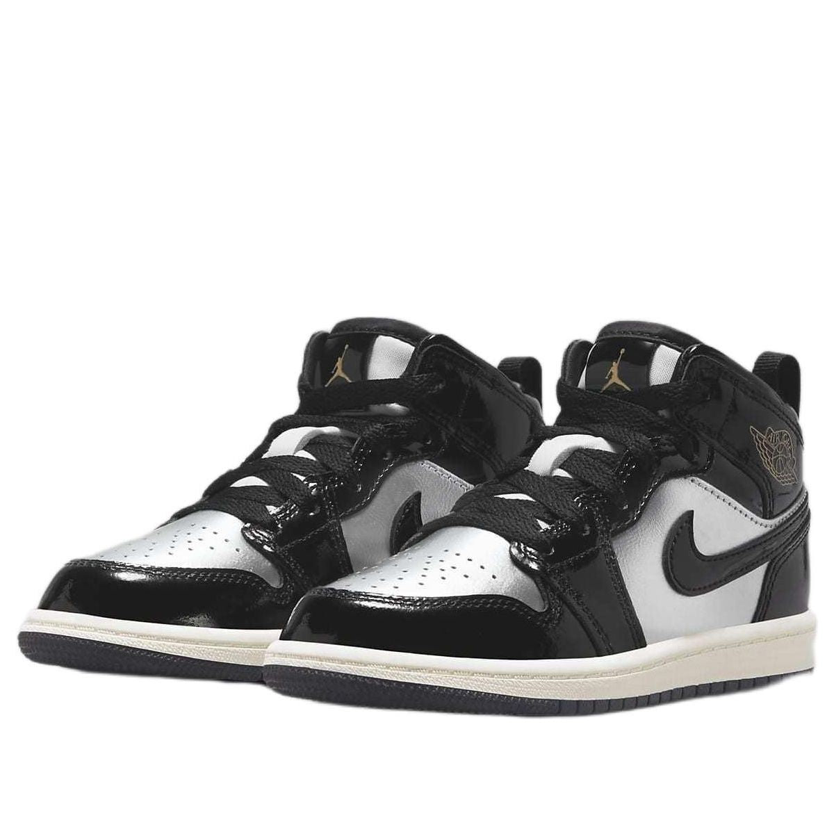 (PS) Air Jordan 1 Mid SE 'Black Metallic Silver Gold' FZ3937-001