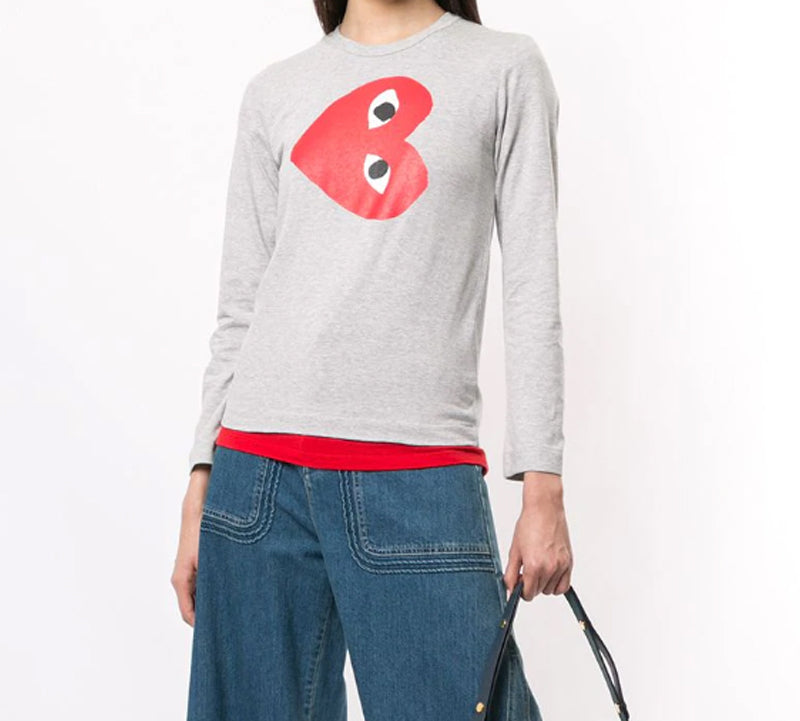 (WMNS) COMME des GARCONS PLAY Side Heart Logo 'Grey' AZ-T267-051