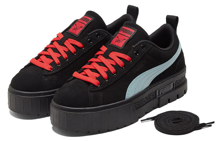 (WMNS) PUMA Dua Lipa x Mayze Suede 'Black Blue Glow' 387294-05
