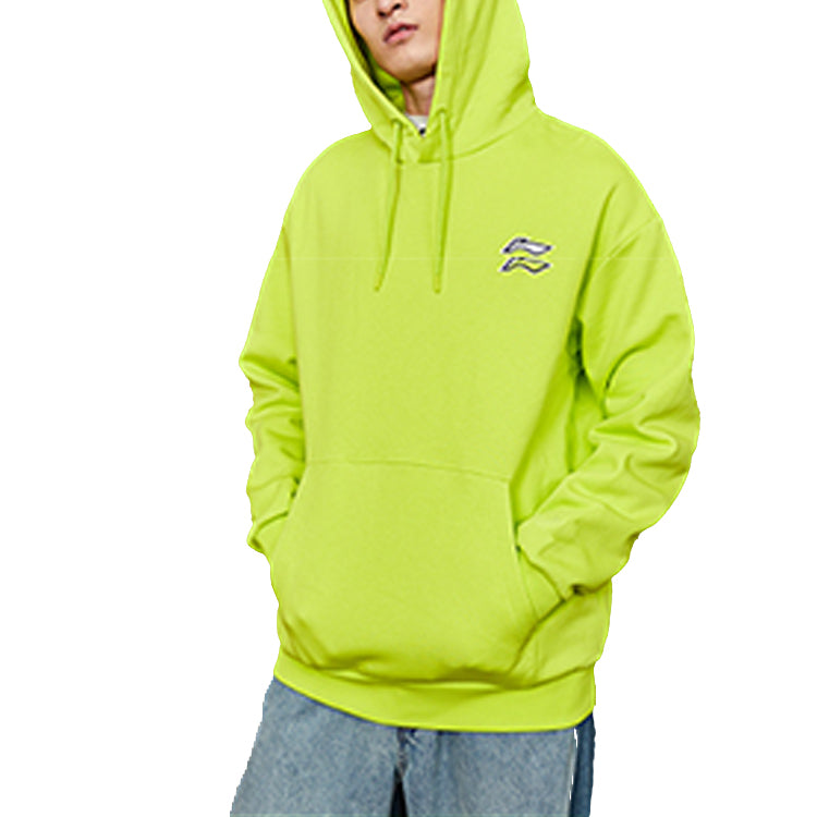 Li-Ning Sports Fashion Series Loose Pullover Couple Style Yellow Green AWDQB38-8