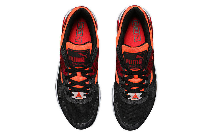PUMA R698 Progressive Lace Up Running Shoes Black/Yellow 362046-01