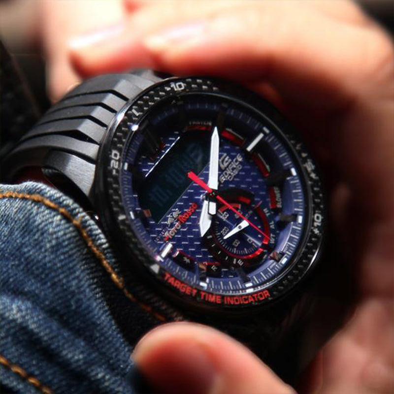 CASIO Limited Edition EDIFICE Mens Blue Analog/Digital Combo ECB-800TR-2A