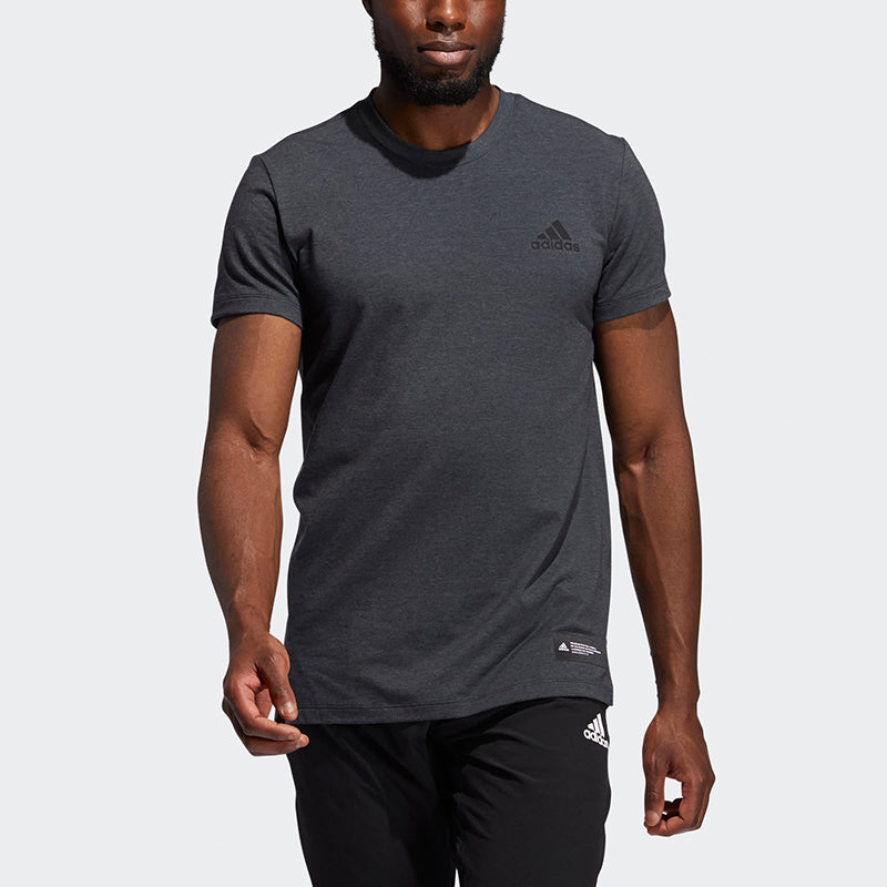 adidas Stu Tech Tee Casual Sports Running Short Sleeve Black GM0627
