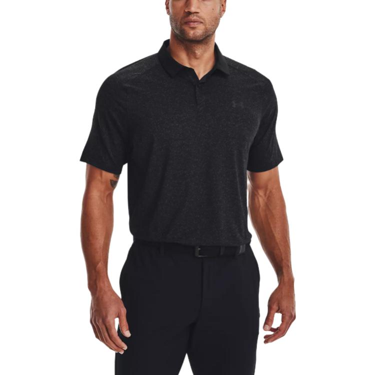 Under Armour Iso-Chill Heather Polo Shirt 'Black' 1377294-001
