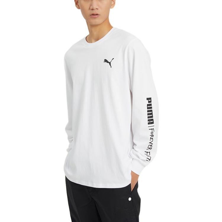 PUMA Handwriting Long Sleeve T-Shirt 'White' 539531-02