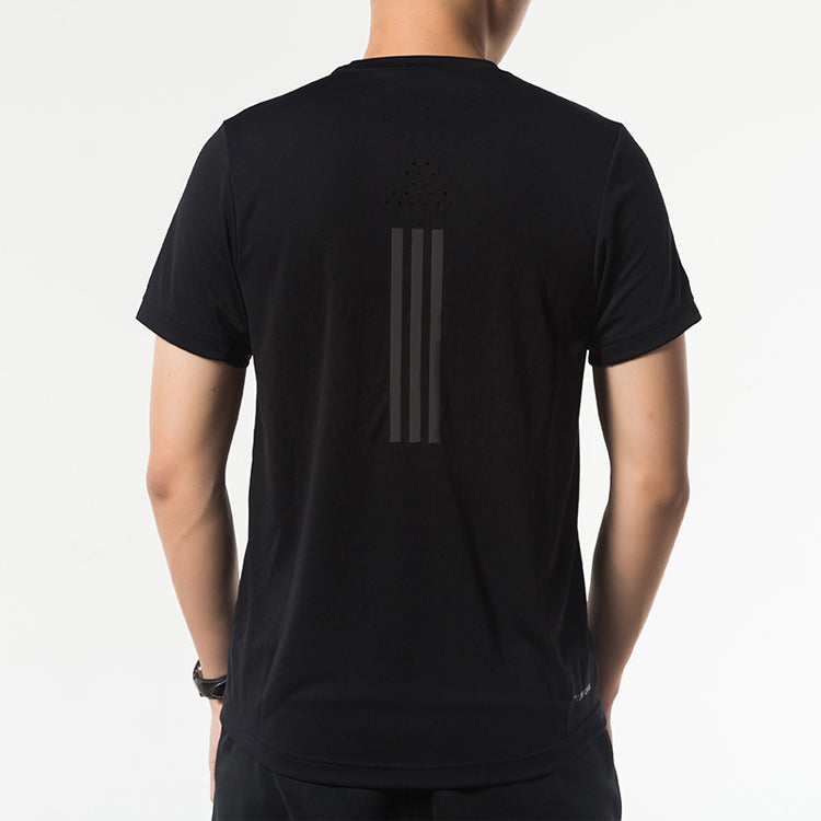adidas Chill Tee Round Neck Short Sleeve 'Black' EI6395