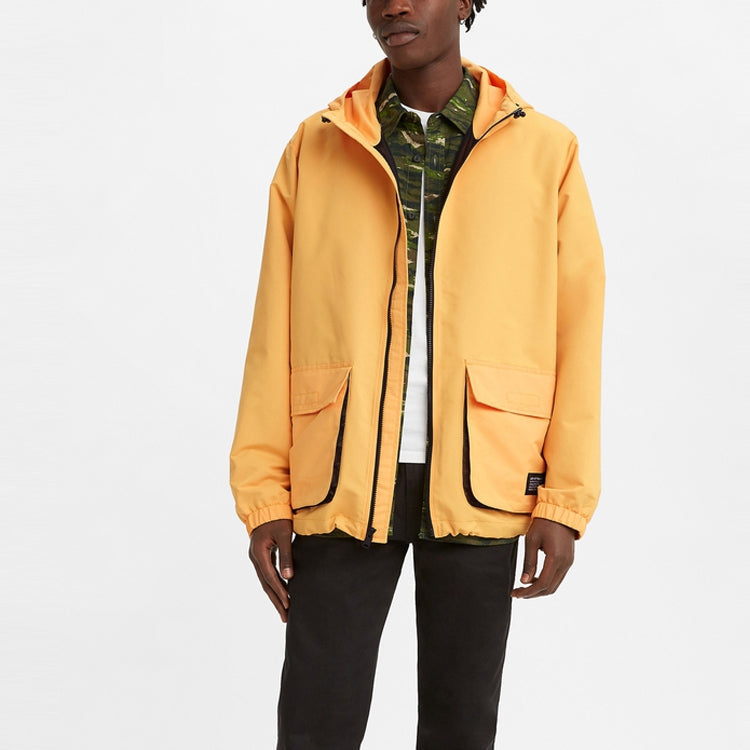 Men's Levis Big Pocket Casual Hooded Jacket Yellow 28277-0006