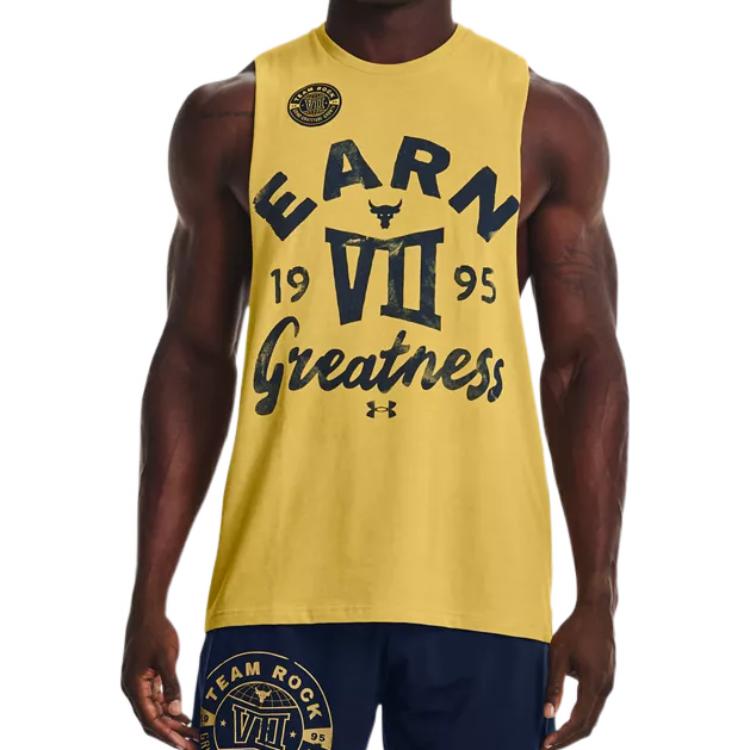 Under Armour Project Rock Earn Greatness Tank 'Yellow' 1370478-760