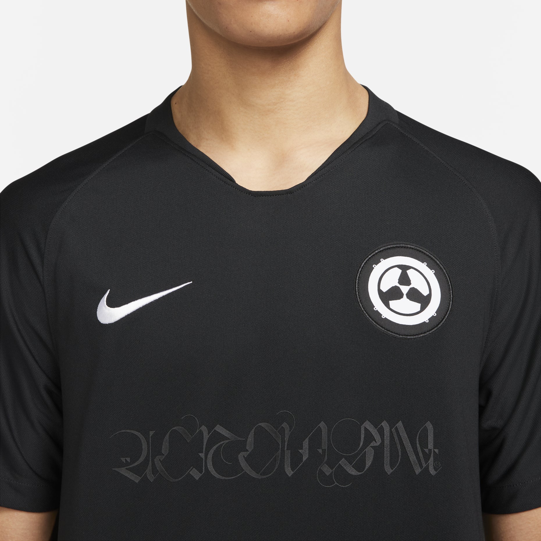 Nike x ACRONYM Crossover Fan Edition Printing Logo V neck Short Sleeve Asia Edition Black DC8809-010