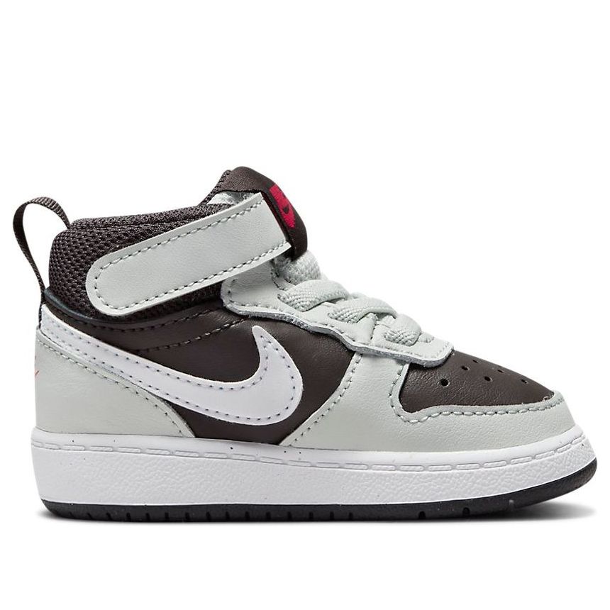 (TD) Nike Court Borough Mid 2 'Medium Ash Siren Red' CD7784-200