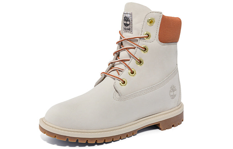 (WMNS) Timberland Heritage 6 Inch Waterproof Boots 'White Nubuck' A5RVCW