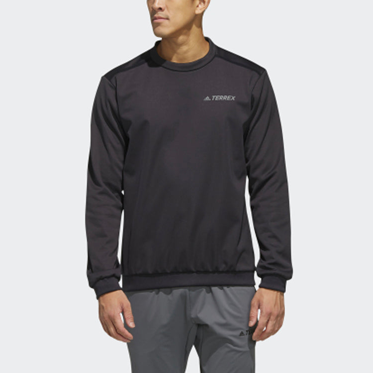 adidas Xplr Hybcrew Q4 Alphabet Printing Solid Color Sports Round Neck Black EH4988