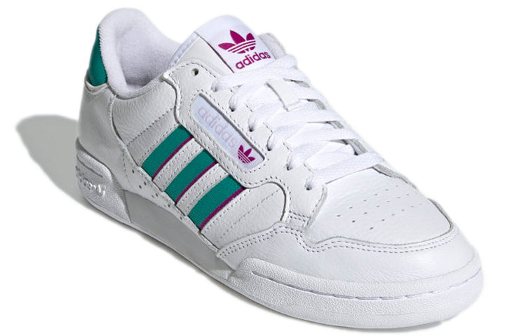 (WMNS) adidas Continental 80 Stripes 'White Glory Green Fuchsia' H04020