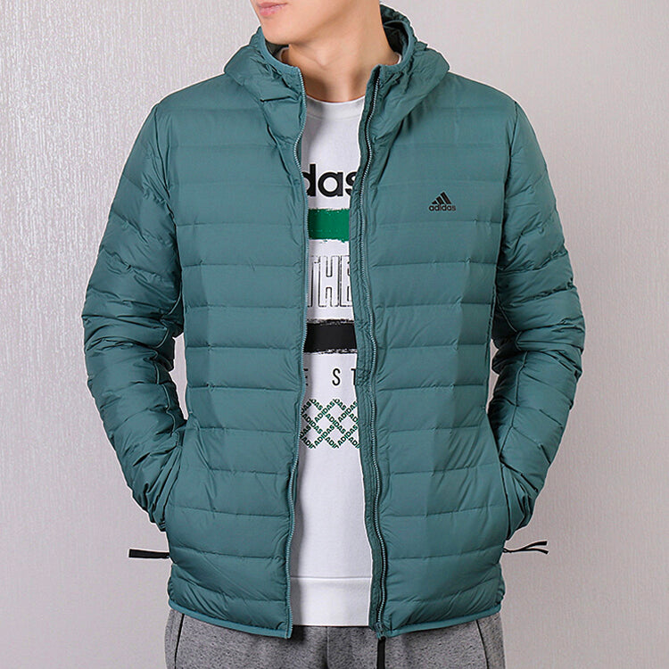adidas Outdoor protection against cold Stay Warm Sports hooded down Jacket Green CY8736